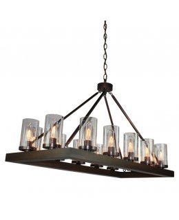 Artcraft  AC10554BU   Jasper Park 14 Light Linear Pendant 